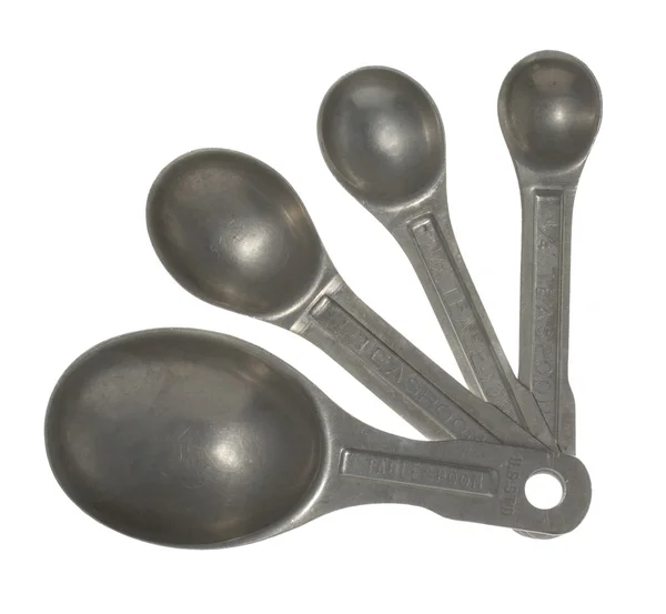 Set de cucharas de medición de aluminio —  Fotos de Stock