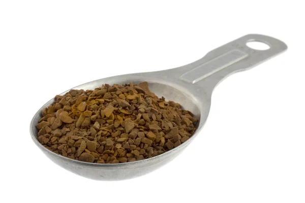 Çorba kaşığı hazır kahve granülleri — Stok fotoğraf
