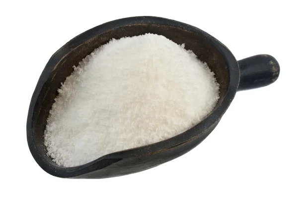Skopa av vitt pulver (sötningsmedel) — Stockfoto