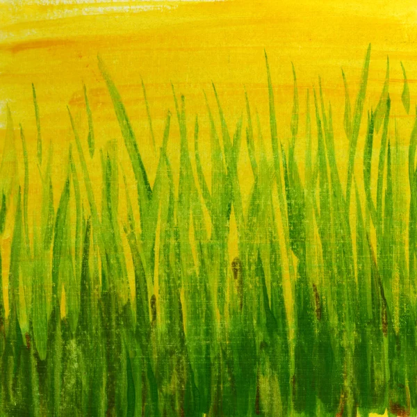 草-绿色黄色 grunge 纹理 — 图库照片