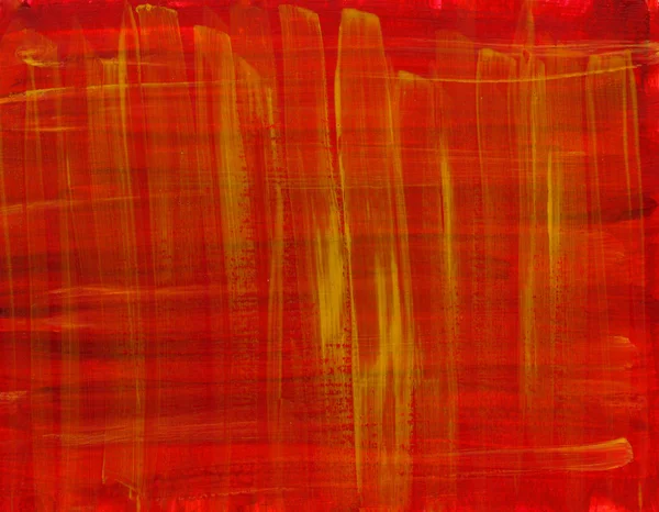 Aquarelle rouge et jaune abstraite — Photo