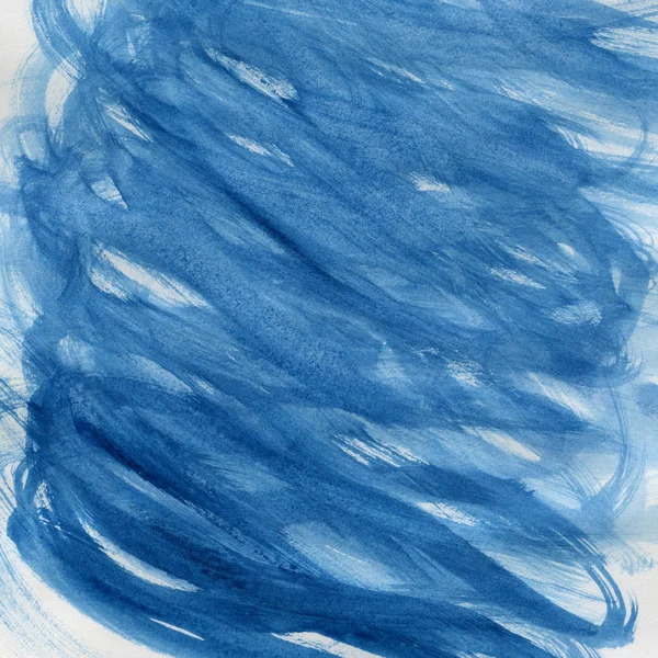 Blå vågiga slumpmässiga akvarell bakgrunden — Stockfoto