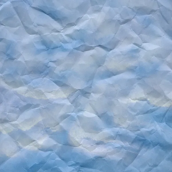 Modré a bílé zmačkaný papír textury — Stock fotografie