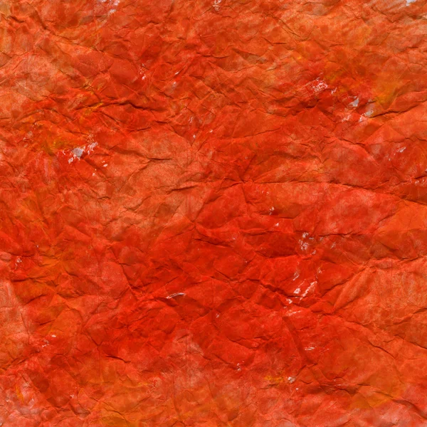 Zerknüllte rot bemalte Papierstruktur — Stockfoto
