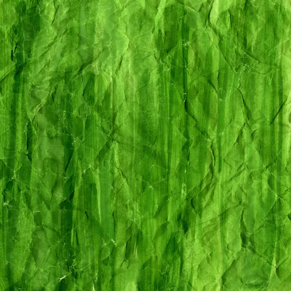 녹색 구겨진된 수채화 배경 — 스톡 사진