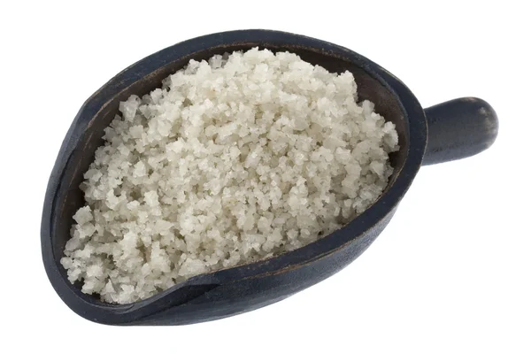 Scoop of gray sea salt — Stock Photo, Image