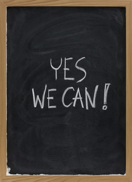 Yes we can - motivierender Slogan — Stockfoto