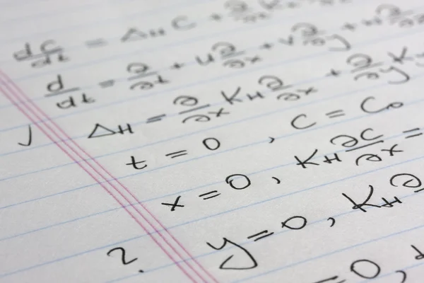 Equações matemáticas resumo — Fotografia de Stock