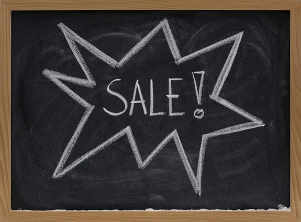 Försäljning tecken koncept för blackboard — Stockfoto