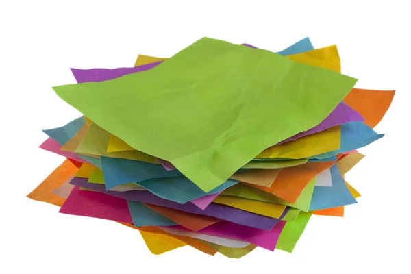 Куча разноцветных бумажных заметок — стоковое фото