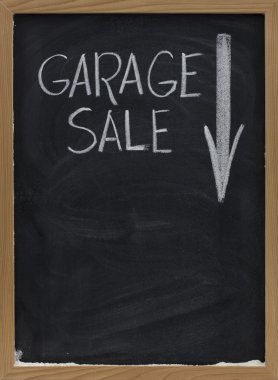 Garage sale blackboard sign clipart