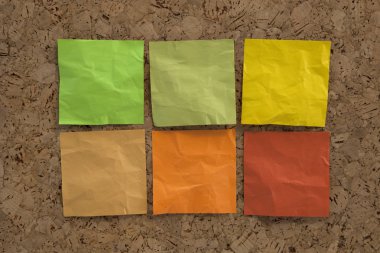 Blank crumpled sticky notes clipart