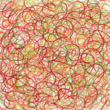 Red crayon scribble abstract background clipart