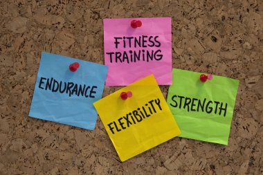 Fitness training goals or elements clipart