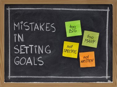 Mistakes in setting goals clipart