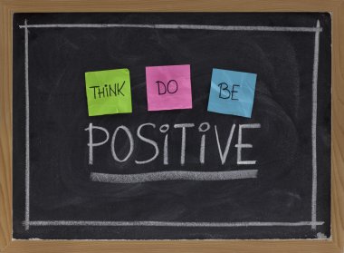 Think, do, be positive clipart