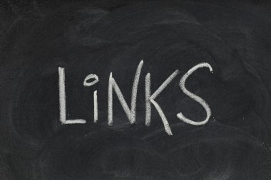 Links headline on blackboard clipart
