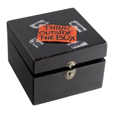 Think outside the box reminder clipart