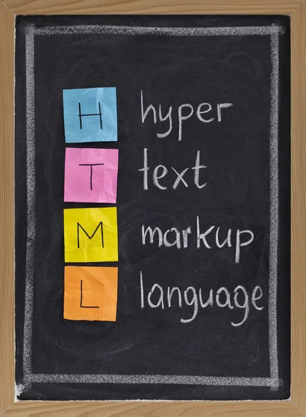 Linguagem de marcação de texto hiperativo - html — Fotografia de Stock