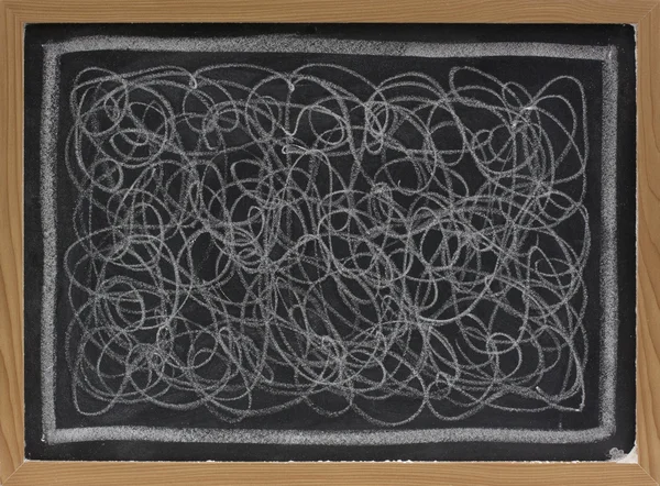 White chalk scribble on blackboard — Stock Photo, Image