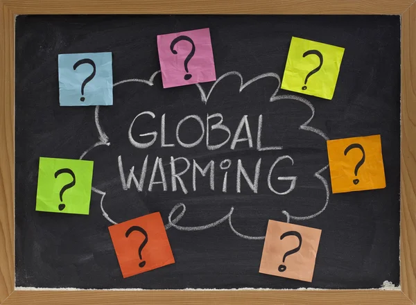 Globale opwarming van de aarde vraag — Stockfoto