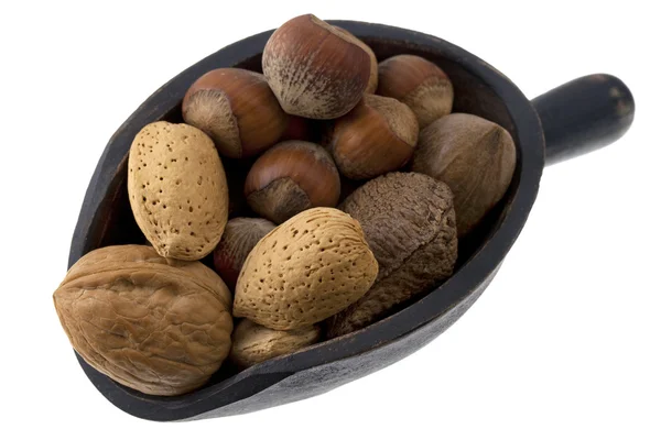 Cuillère de noix mélangées — Photo