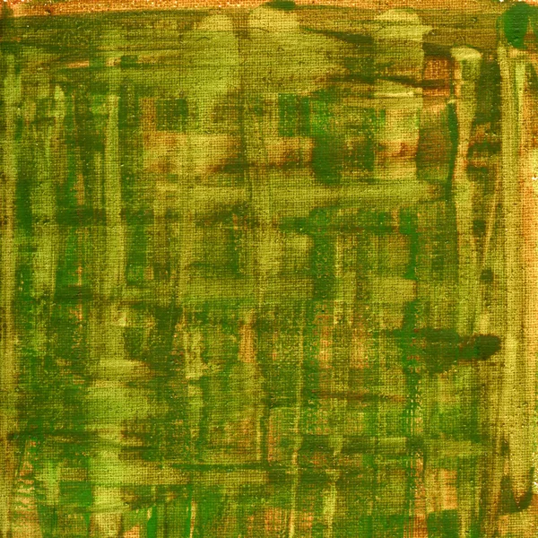 Vert, brun, jaune aquarelle abstrait — Photo