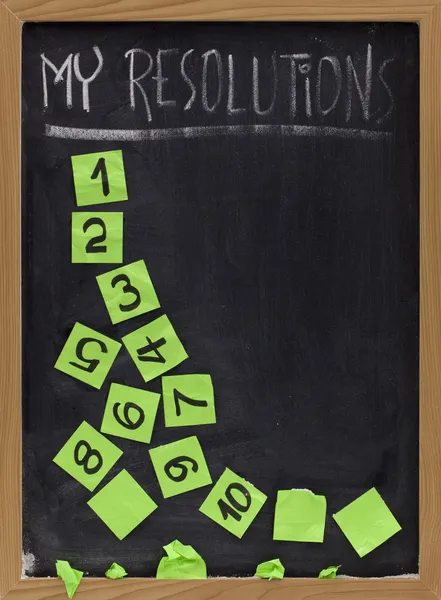 Fading new year resolutions — Stock Photo, Image