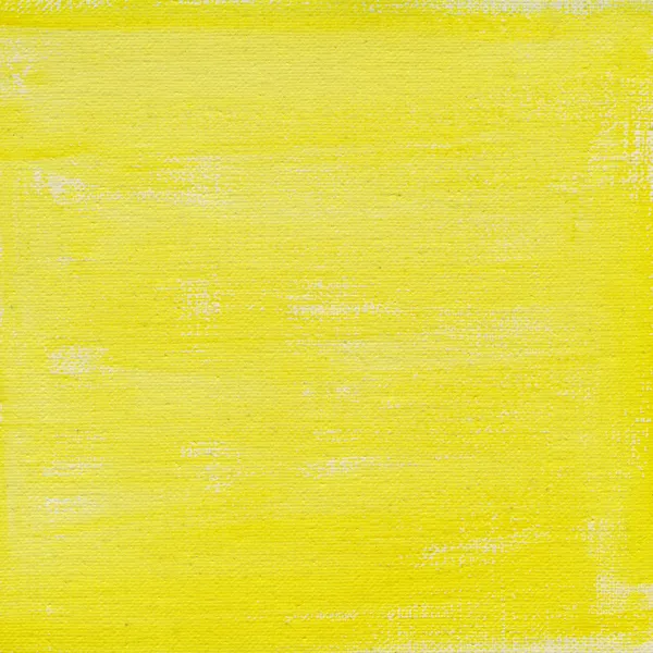 Acquerello giallo astratto su tela — Foto Stock