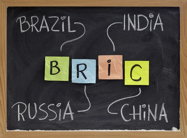 ブラジル、ロシア、インド、中国の bric — ストック写真