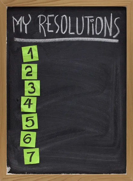 Mi lista de resoluciones — Foto de Stock