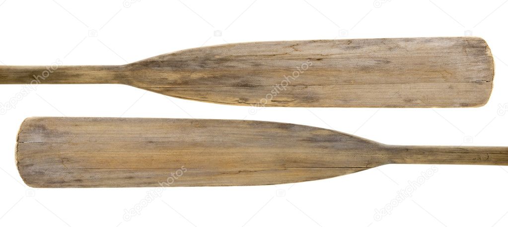 Old wooden paddles