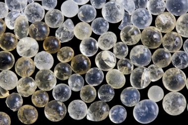 Moisture adsorbing silica gel beads clipart