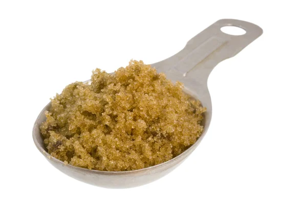 Tablespoon of brown sugar — Stock Photo, Image