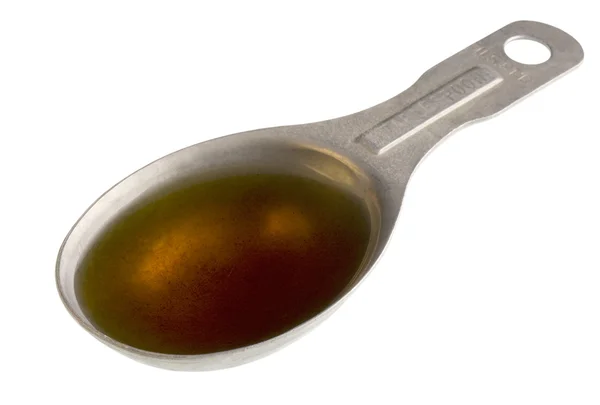Łyżka oleju sezamowego — Zdjęcie stockowe