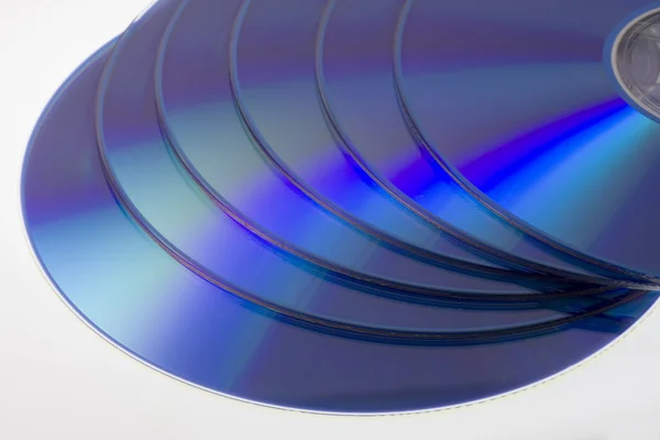 Stack of blank DVD or CD disks — Stock Photo, Image