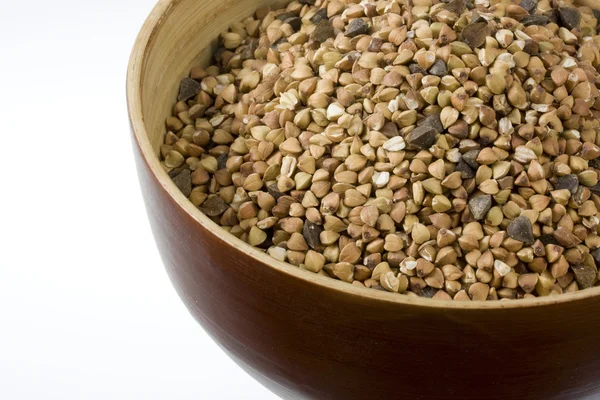 Гречана крупа (каша), підсмажене ціле зерно — стокове фото