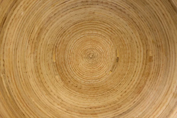 ボウルの内側の円形の木パターン — ストック写真