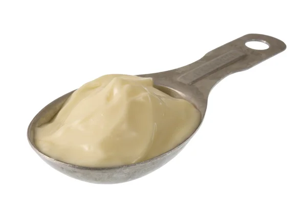 Cucharada de mayonesa —  Fotos de Stock