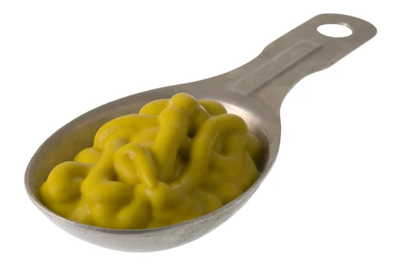 Evőkanál mustár — Stock Fotó