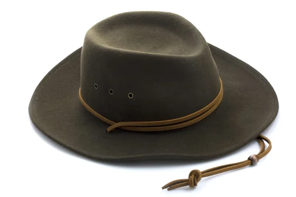 stock image Felt cowboy hat on white background