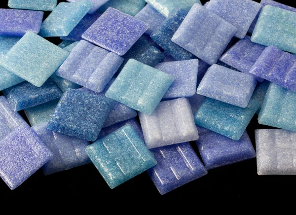 Azulejos de mosaico de vidrio azul —  Fotos de Stock