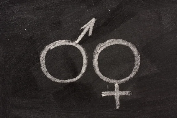 Männliche und weibliche Geschlechtssymbole — Stockfoto