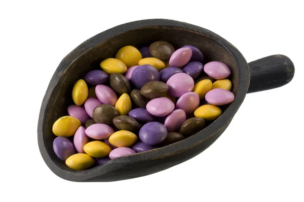 Цветные шоколадные конфеты. — стоковое фото