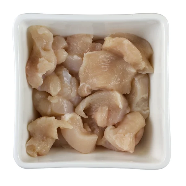 Chicken breast sliced for a stir fry — Stock Photo, Image