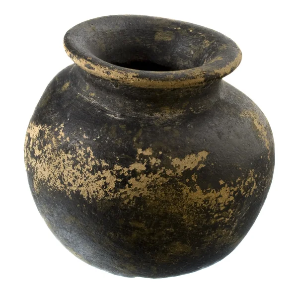 瀝青と茶色の粘土の植木鉢 — ストック写真