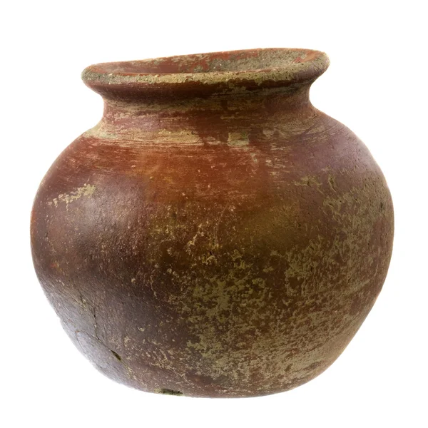 Small, rough, clay plant pot — Stock Photo, Image