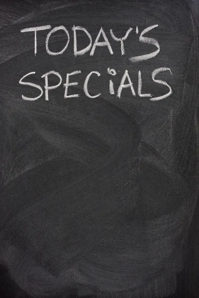 Der heutige Specials-Text auf der Tafel — Stockfoto