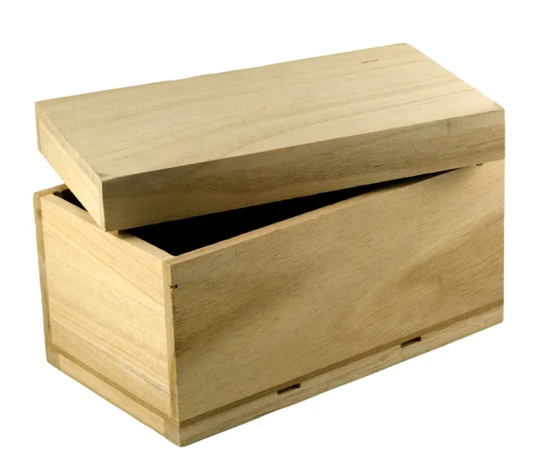 Caixa de presente - madeira inacabada — Fotografia de Stock