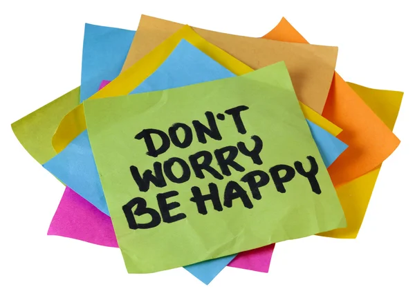 Don 't worry be happy — Stockfoto